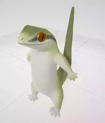 LIZARD GECKO 3d model PBR TEXTURED includes Hi Poly model Low-poly 3D model