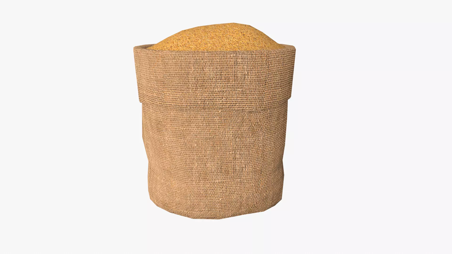 Paddy in sackcloth Low-poly 3D model