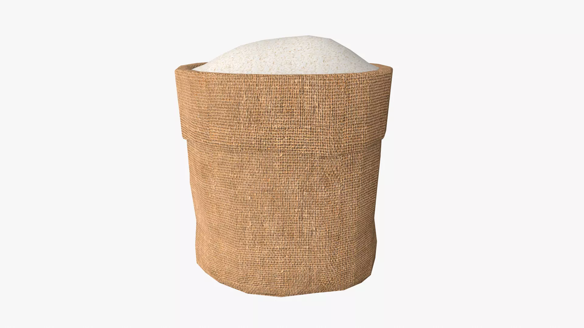 Rice in sackcloth Low-poly 3D model