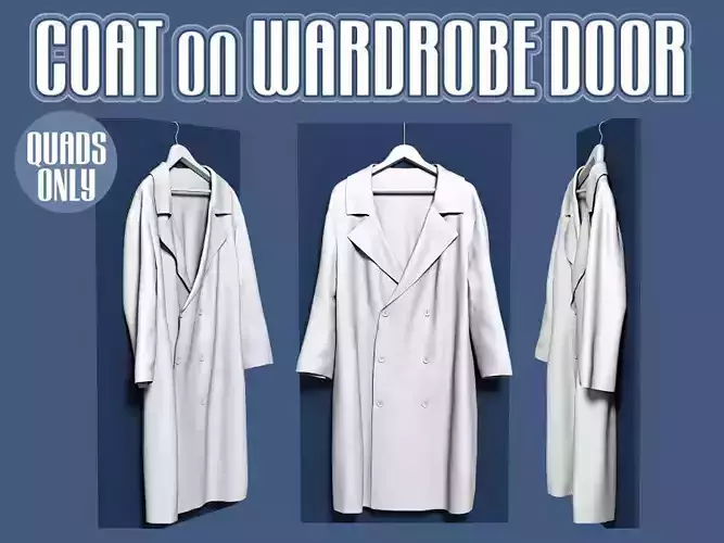 Coat on wardrobe door