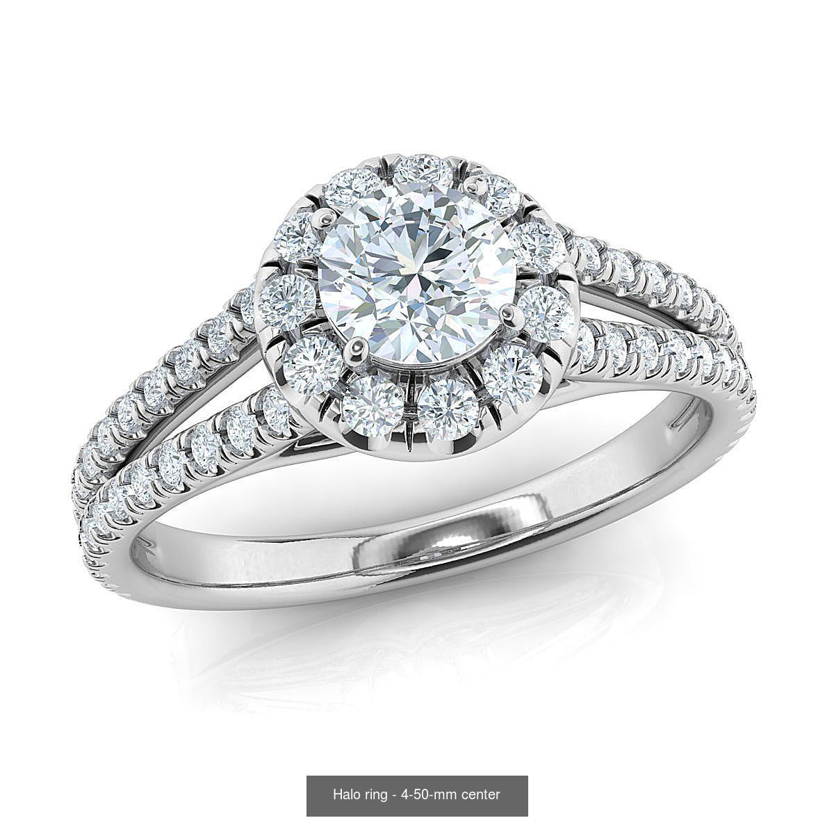 Halo engagement ring 6-file Collection _4