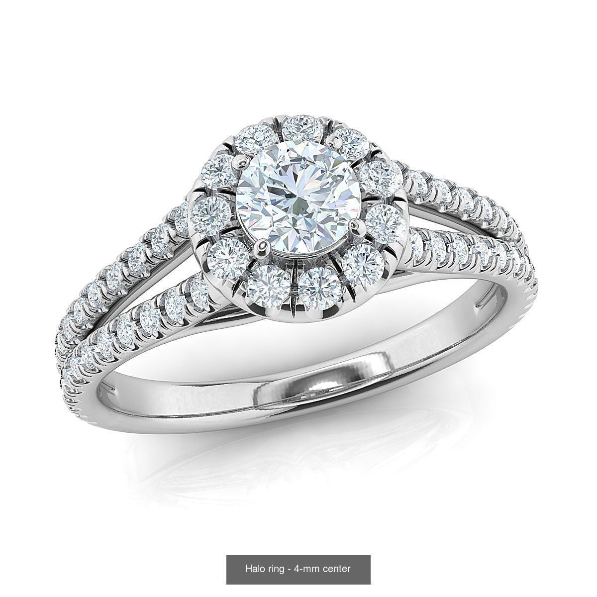 Halo engagement ring 6-file Collection _2