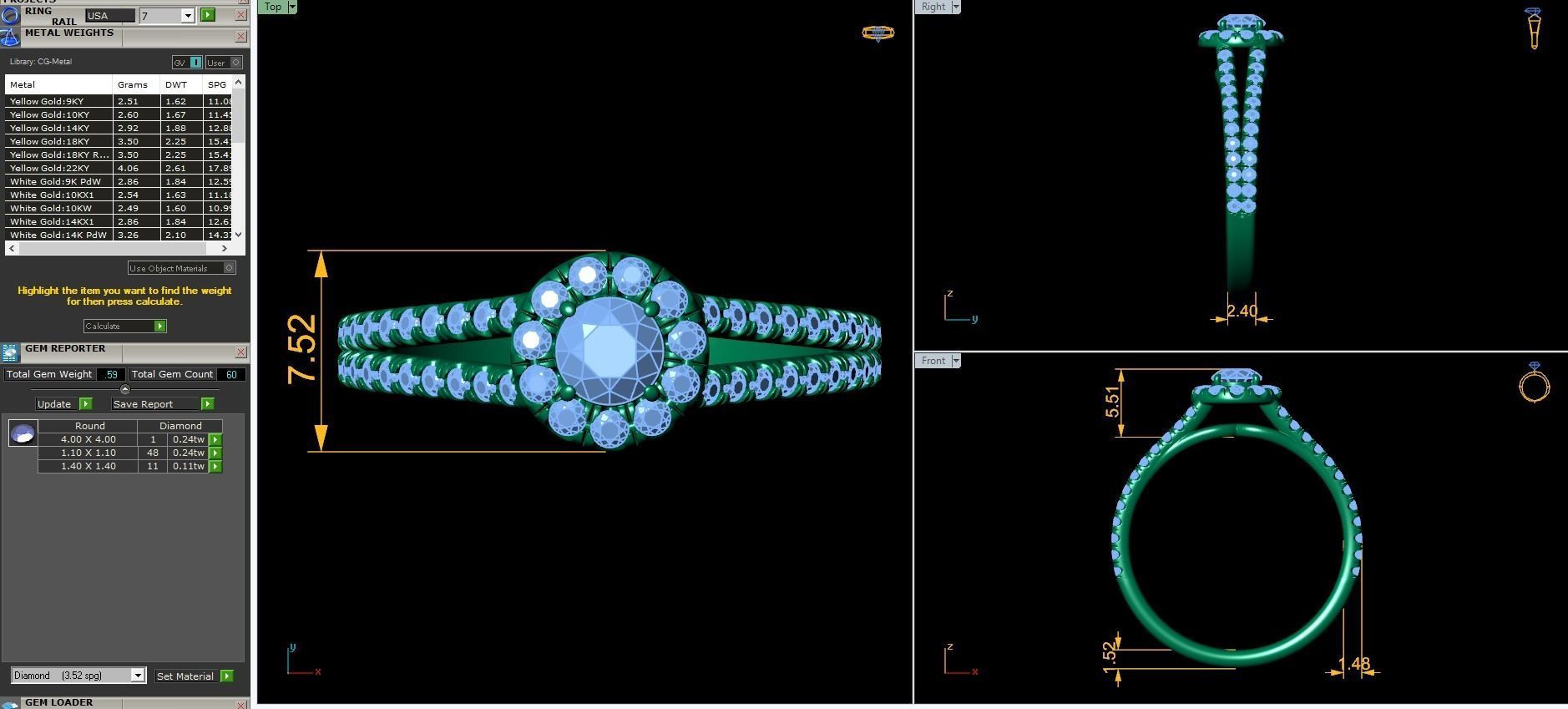 Halo engagement ring 6-file Collection _3