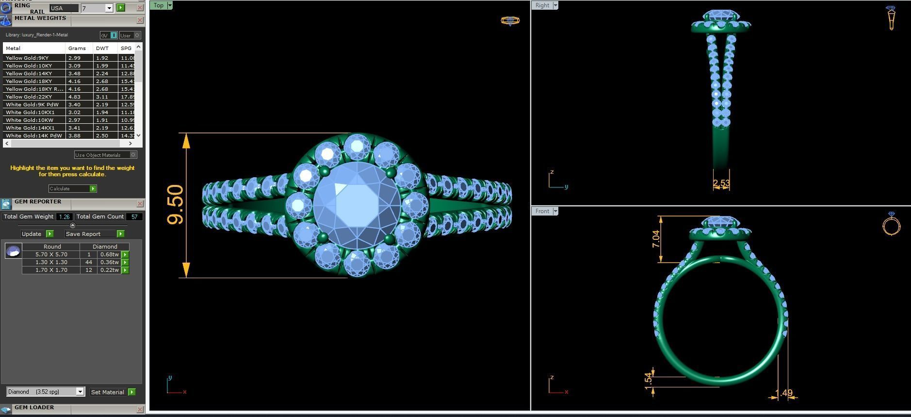 Halo engagement ring 6-file Collection _9