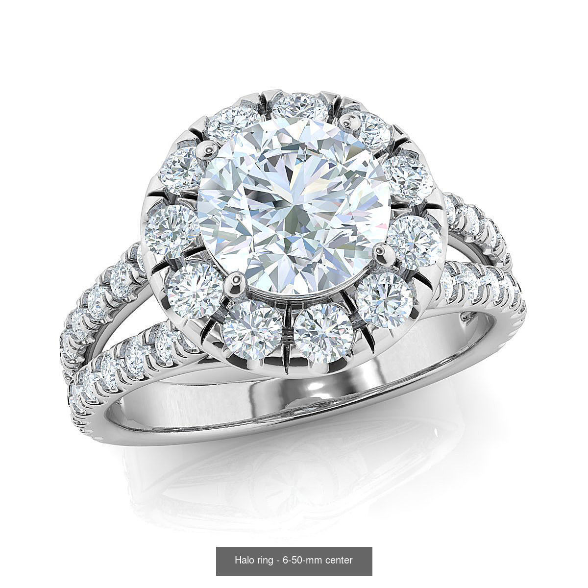 Halo engagement ring 6-file Collection _10