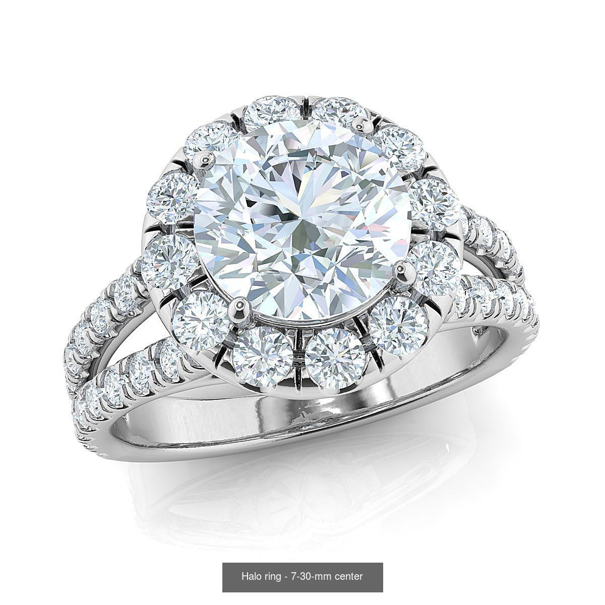 Halo engagement ring 6-file Collection _12