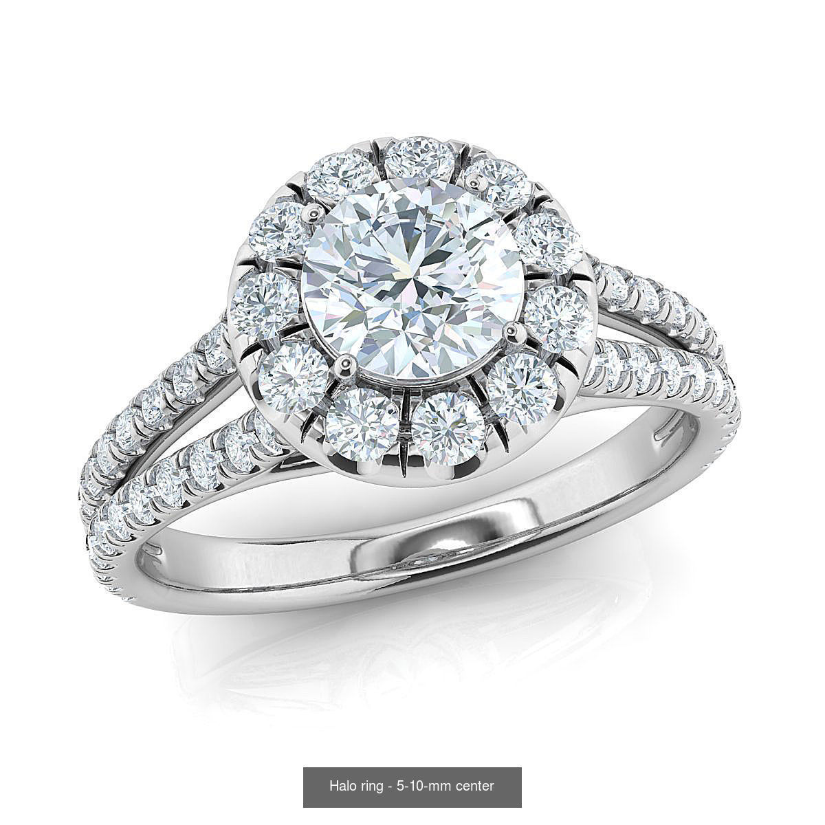 Halo engagement ring 6-file Collection _6