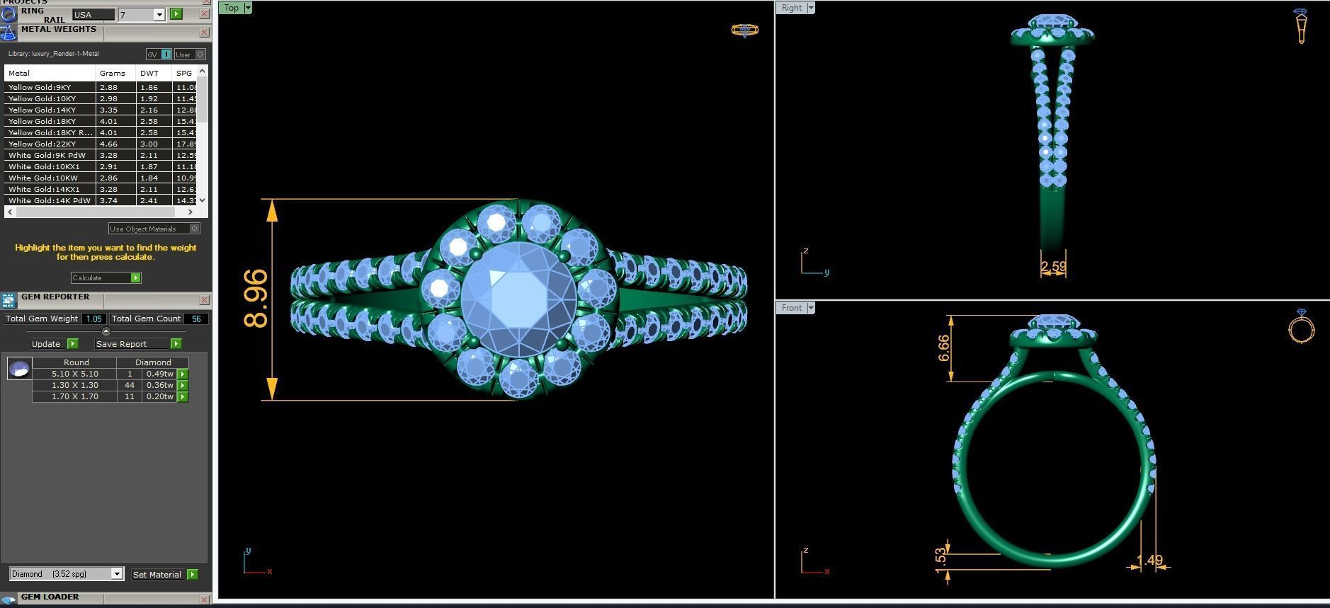 Halo engagement ring 6-file Collection _7