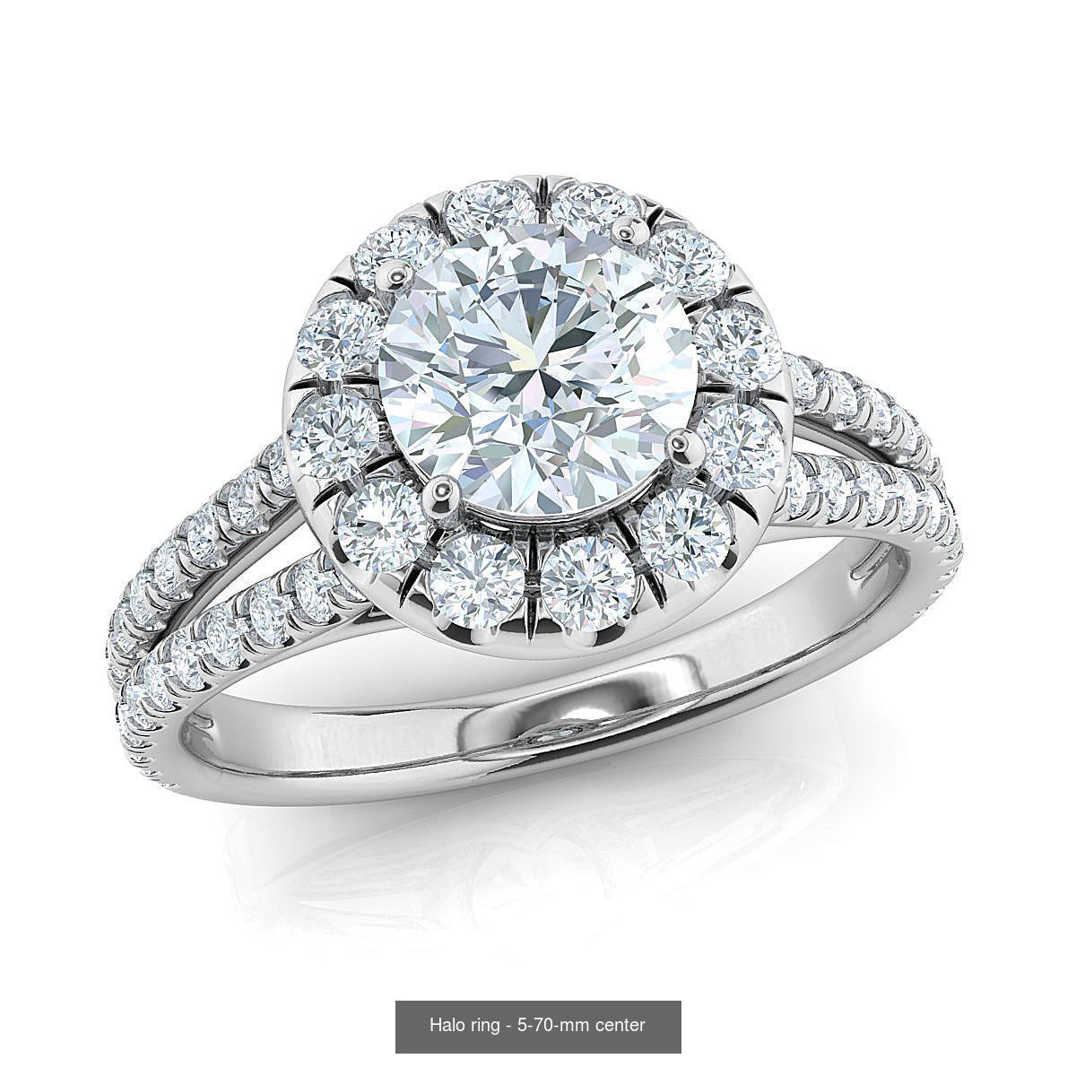 Halo engagement ring 6-file Collection _8