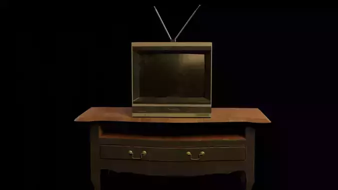 Vintage Television with Stand