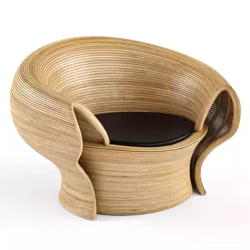Steam 23 Walnut Steam bent Chair by Bae Se Hwa 3D model