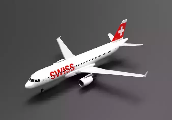 Airbus A320  SwissAir Livery 3D model