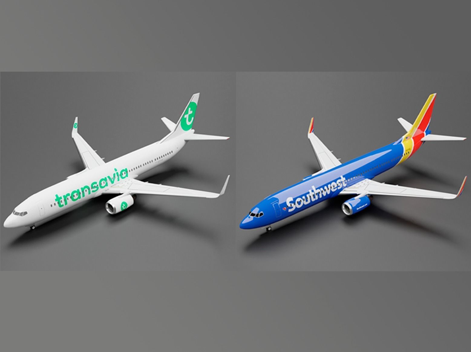 Boeing 737-800 10 Liveries Pack 3D Model Collection_2