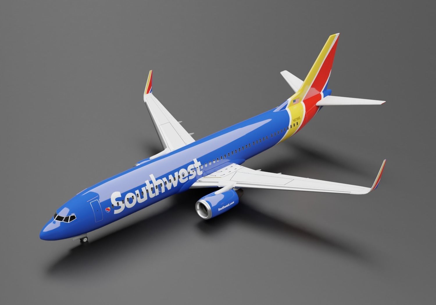 Boeing 737-800 10 Liveries Pack 3D Model Collection_11