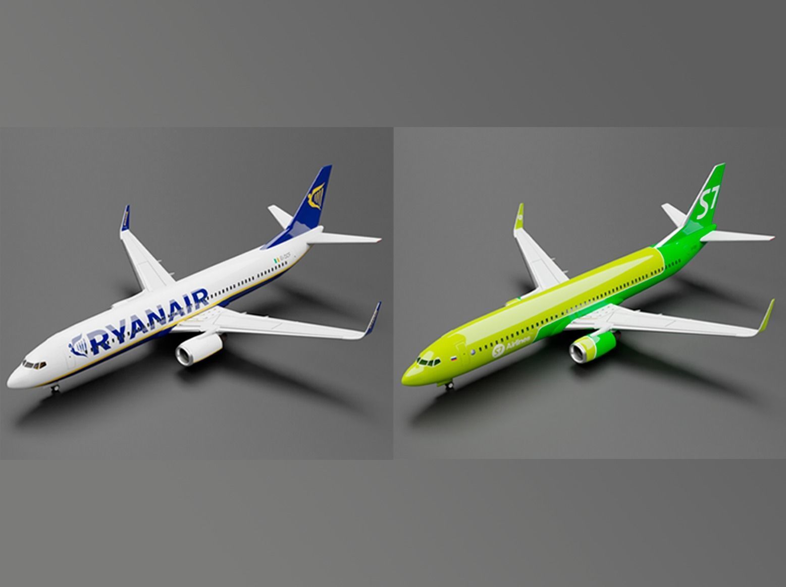 Boeing 737-800 10 Liveries Pack 3D Model Collection_5