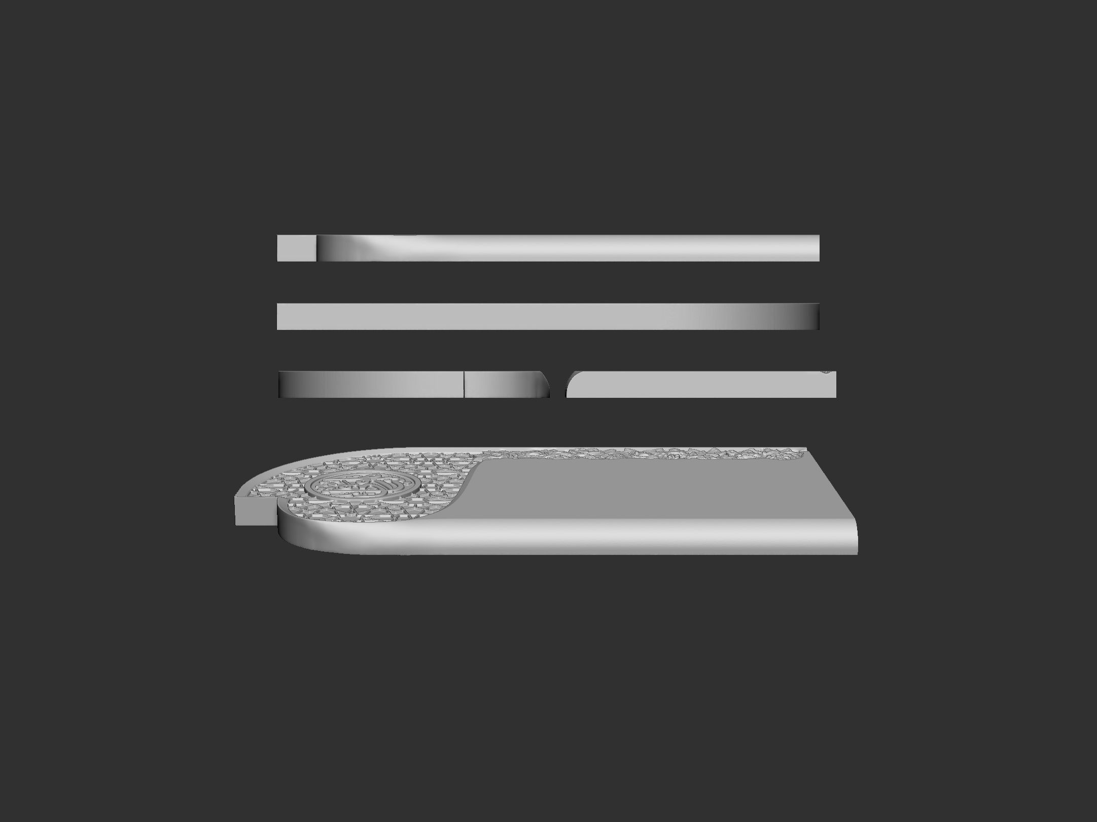 Islamic Memorial Tombstone for cnc Carving 3D print model_5