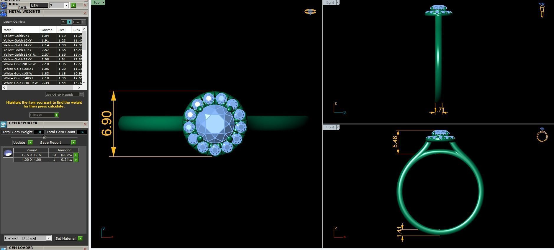 Fancy Halo engagement ring 6-file Collection _3