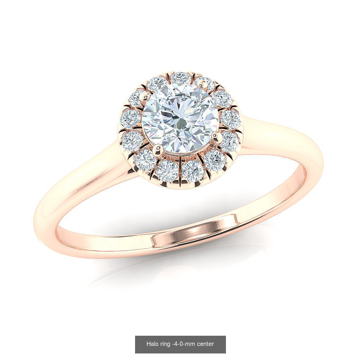 Fancy Halo engagement ring 6-file Collection _2