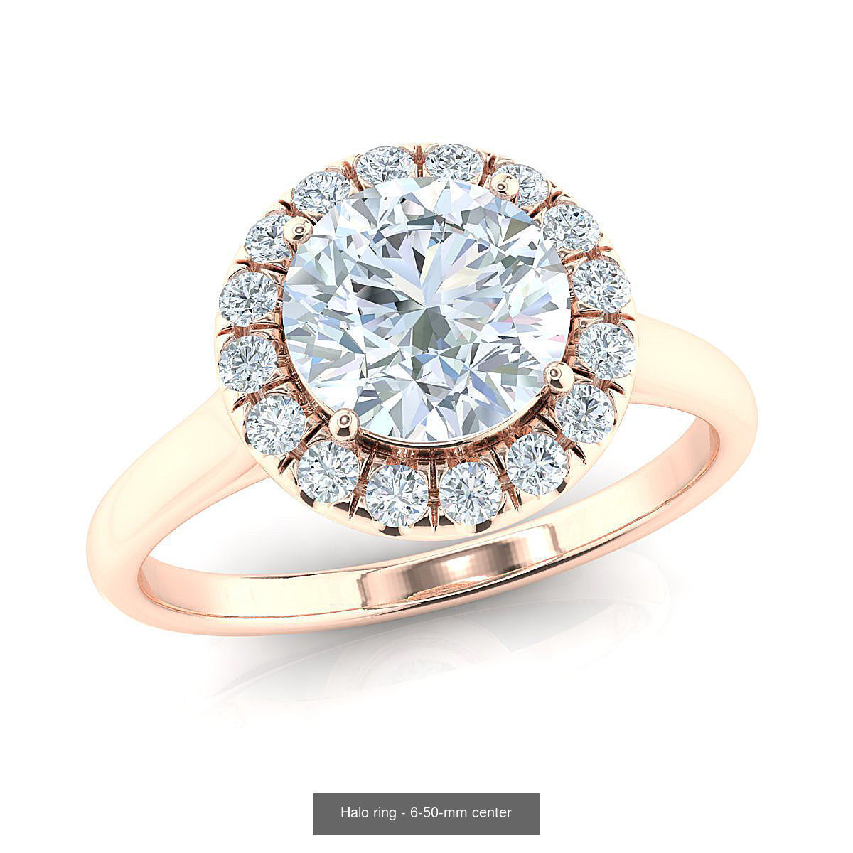 Fancy Halo engagement ring 6-file Collection _10