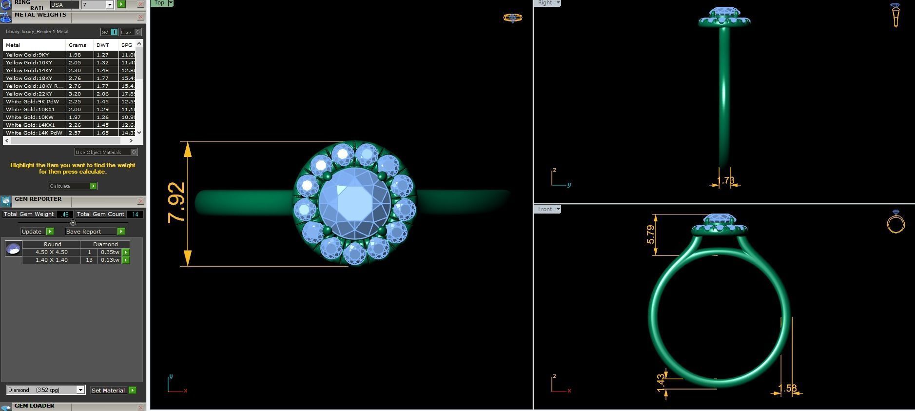 Fancy Halo engagement ring 6-file Collection _5