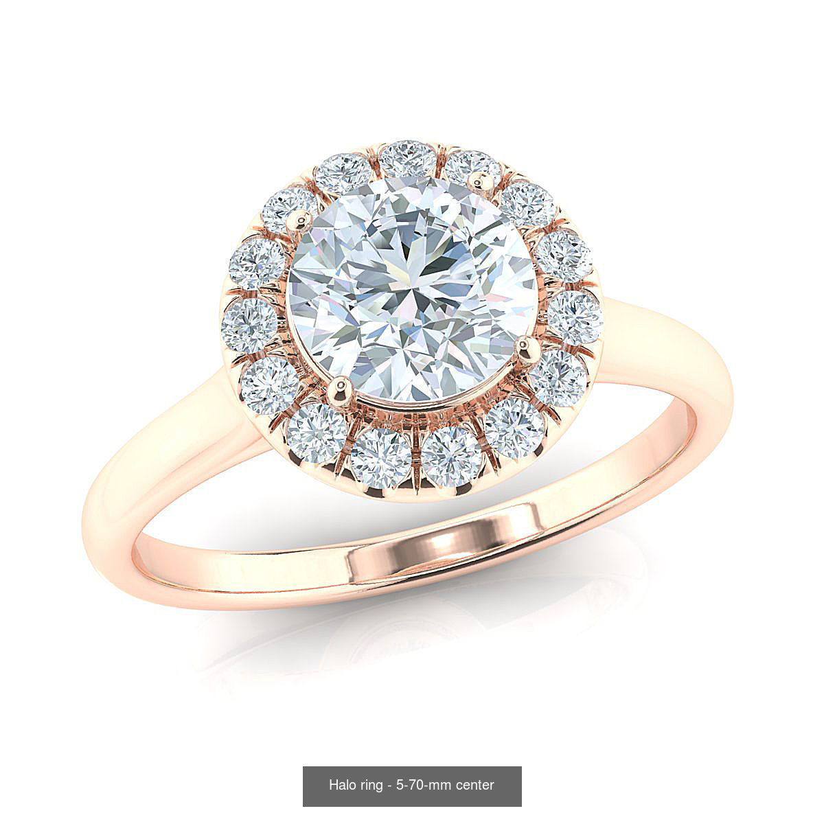 Fancy Halo engagement ring 6-file Collection _8
