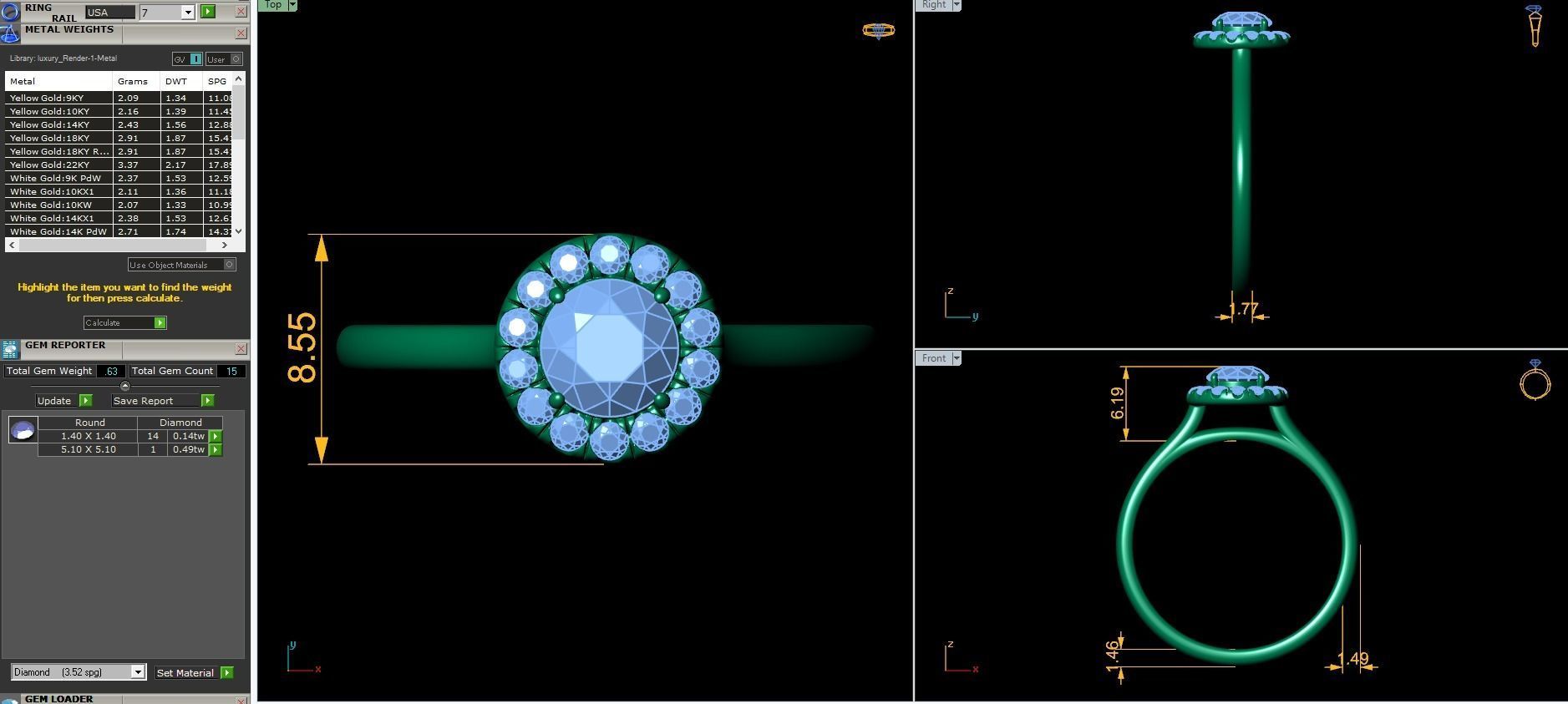 Fancy Halo engagement ring 6-file Collection _7