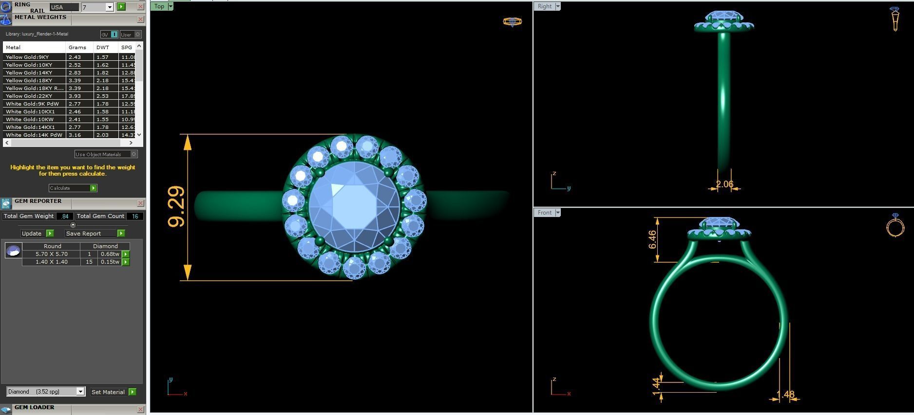 Fancy Halo engagement ring 6-file Collection _9