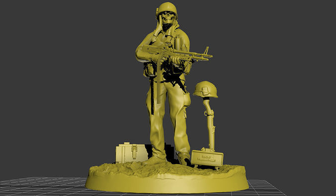 Undead Vietnam US soldier 3D model