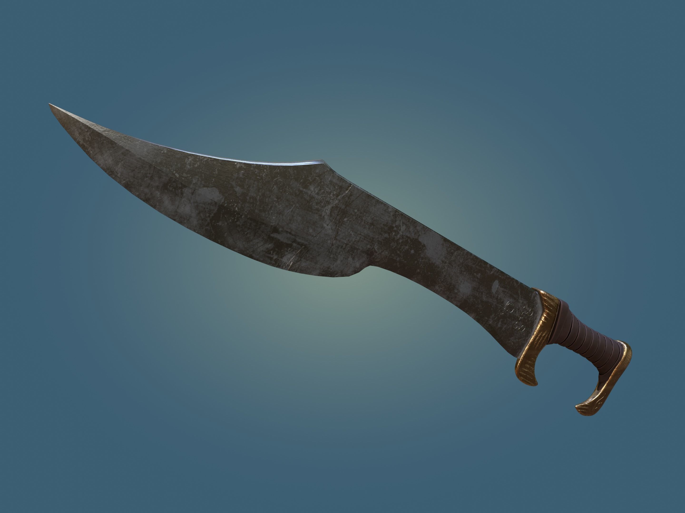 Eagle Sword Low-poly 3D model_2