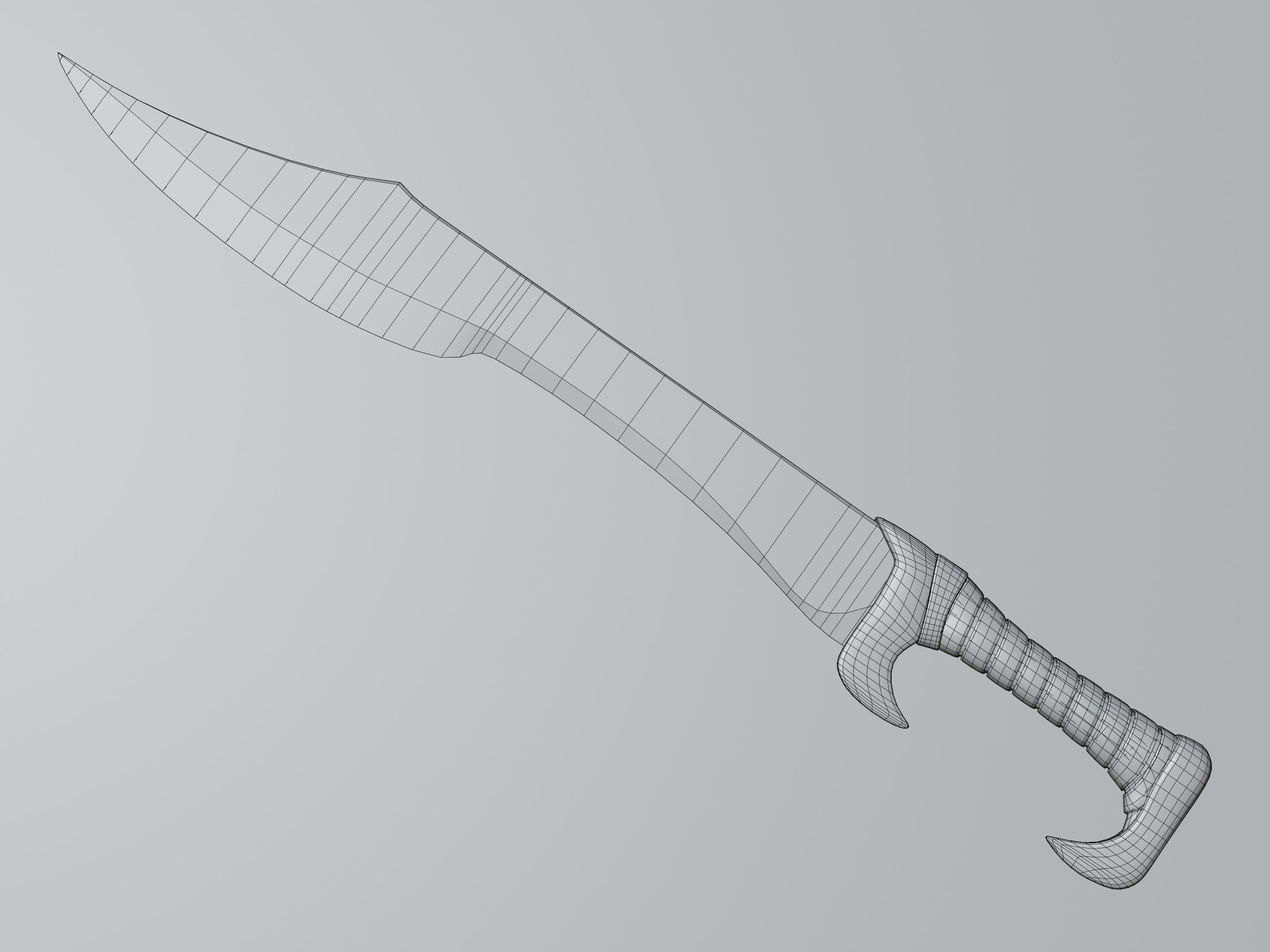 Eagle Sword Low-poly 3D model_12