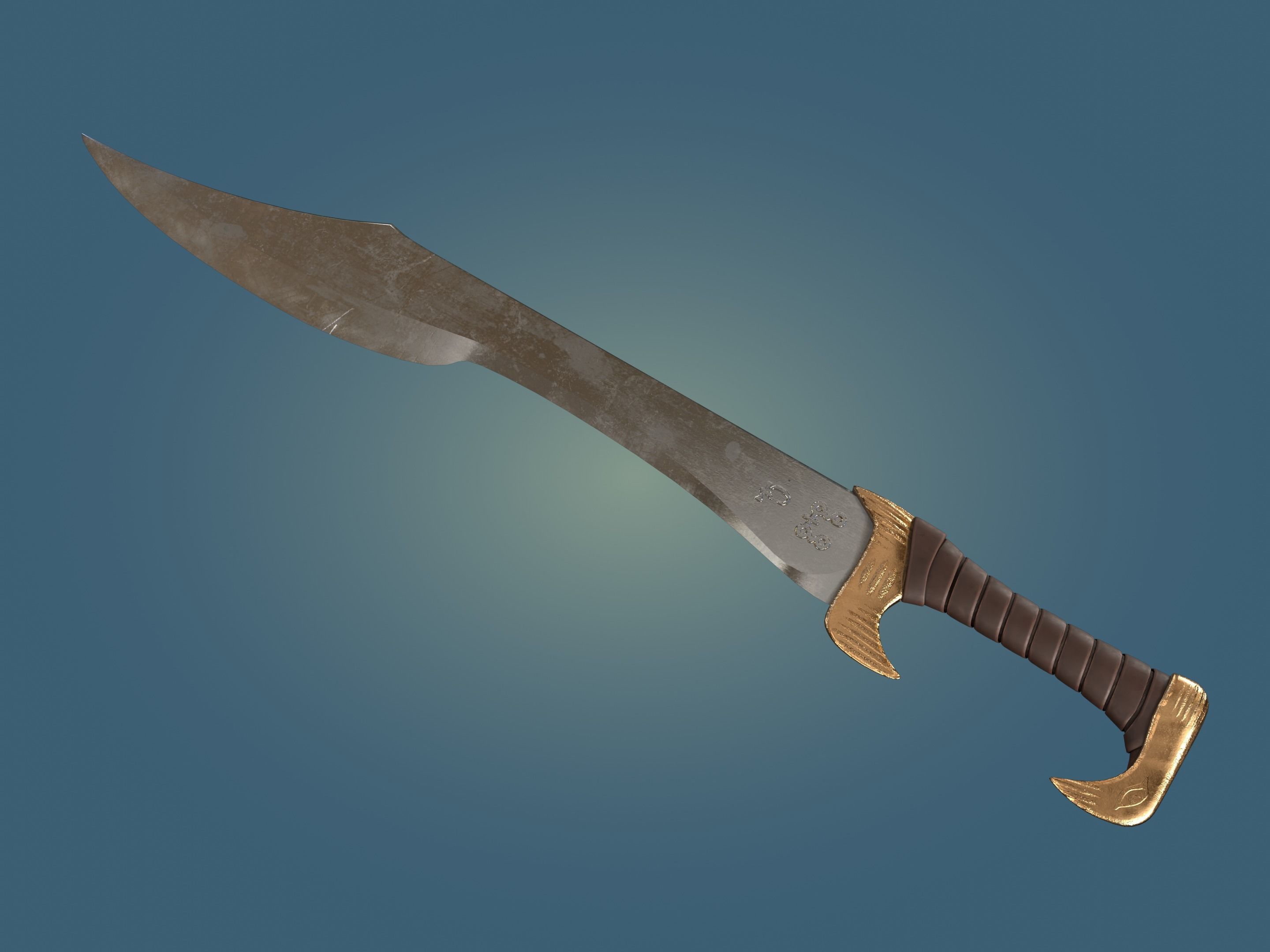 Eagle Sword Low-poly 3D model_9