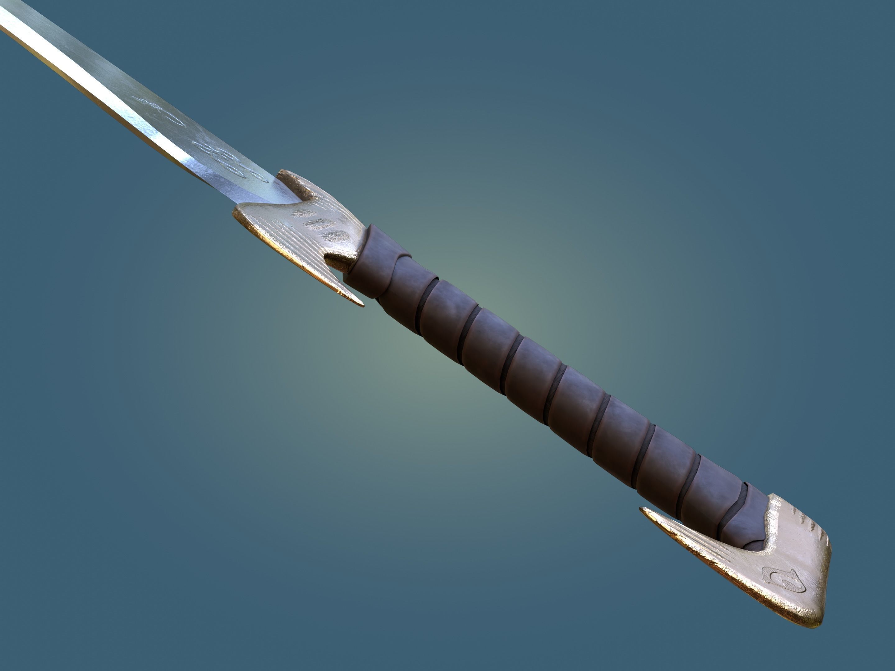 Eagle Sword Low-poly 3D model_7