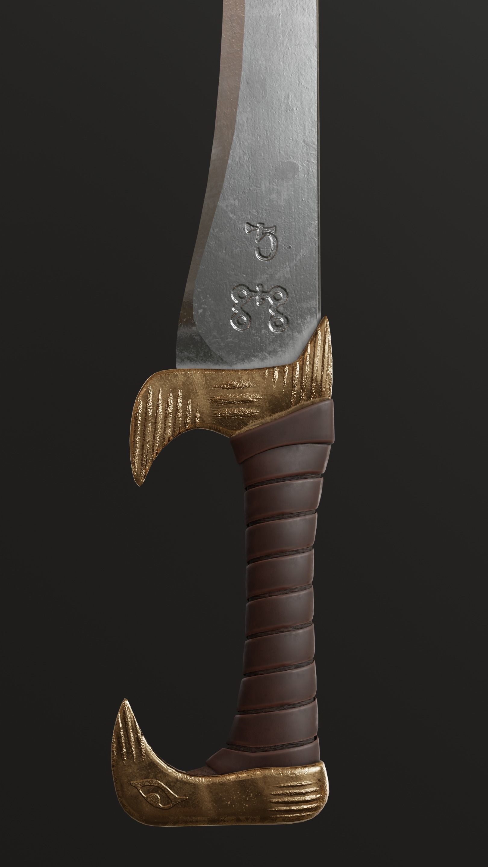Eagle Sword Low-poly 3D model_11