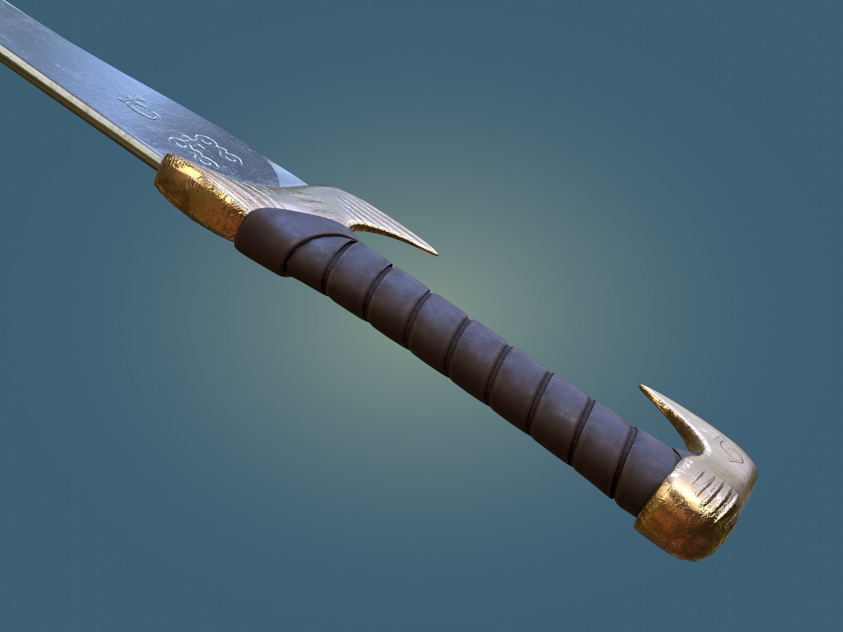 Eagle Sword Low-poly 3D model_8