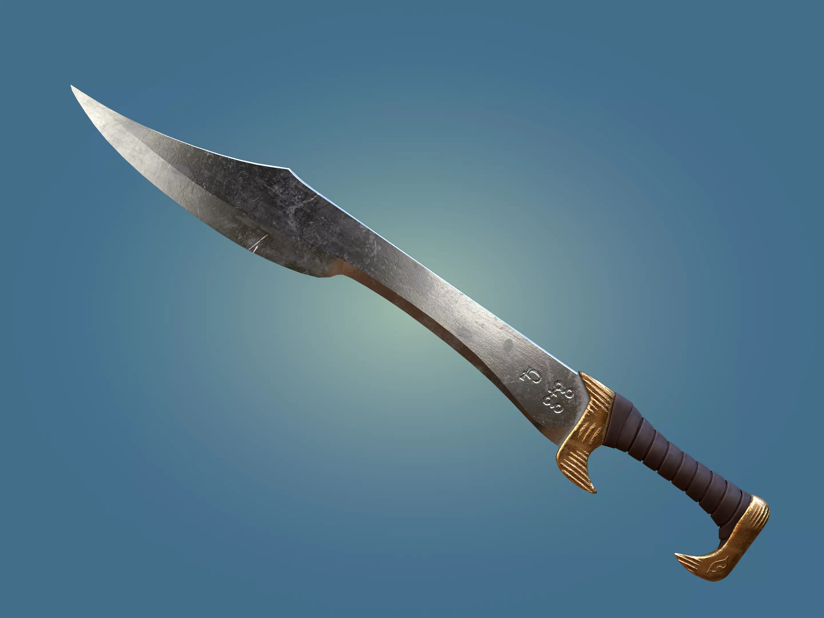 Eagle Sword Low-poly 3D model_0