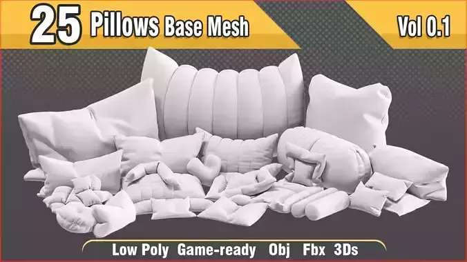 25 pollow Base mesh vol 01 Lowpoly uv