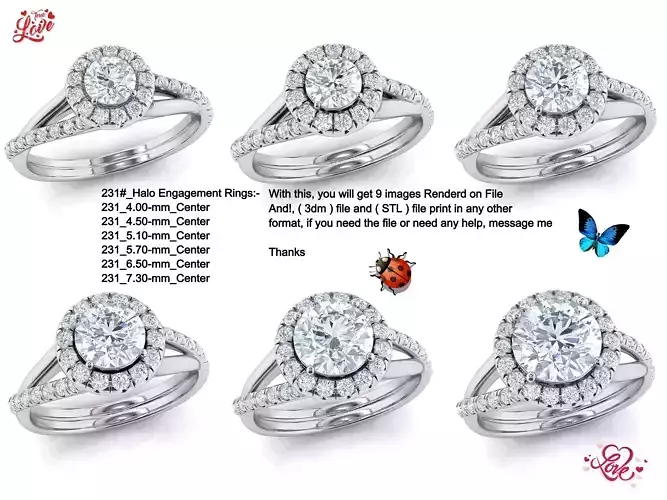 Fancy engagement ring 6-file Collection
