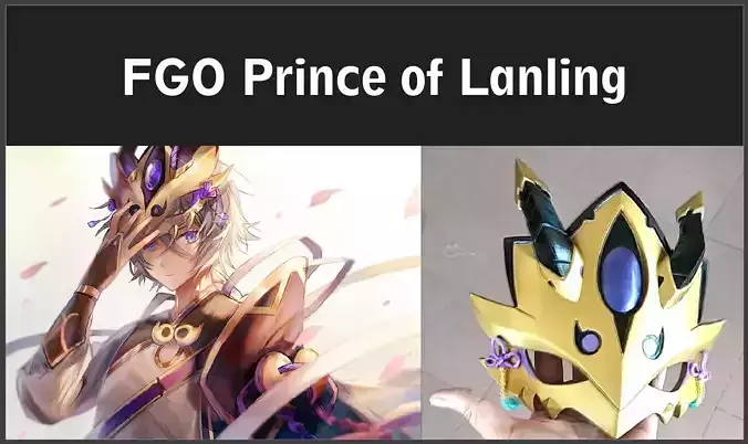 FGO - Mask of prince of Lanling 3D print model