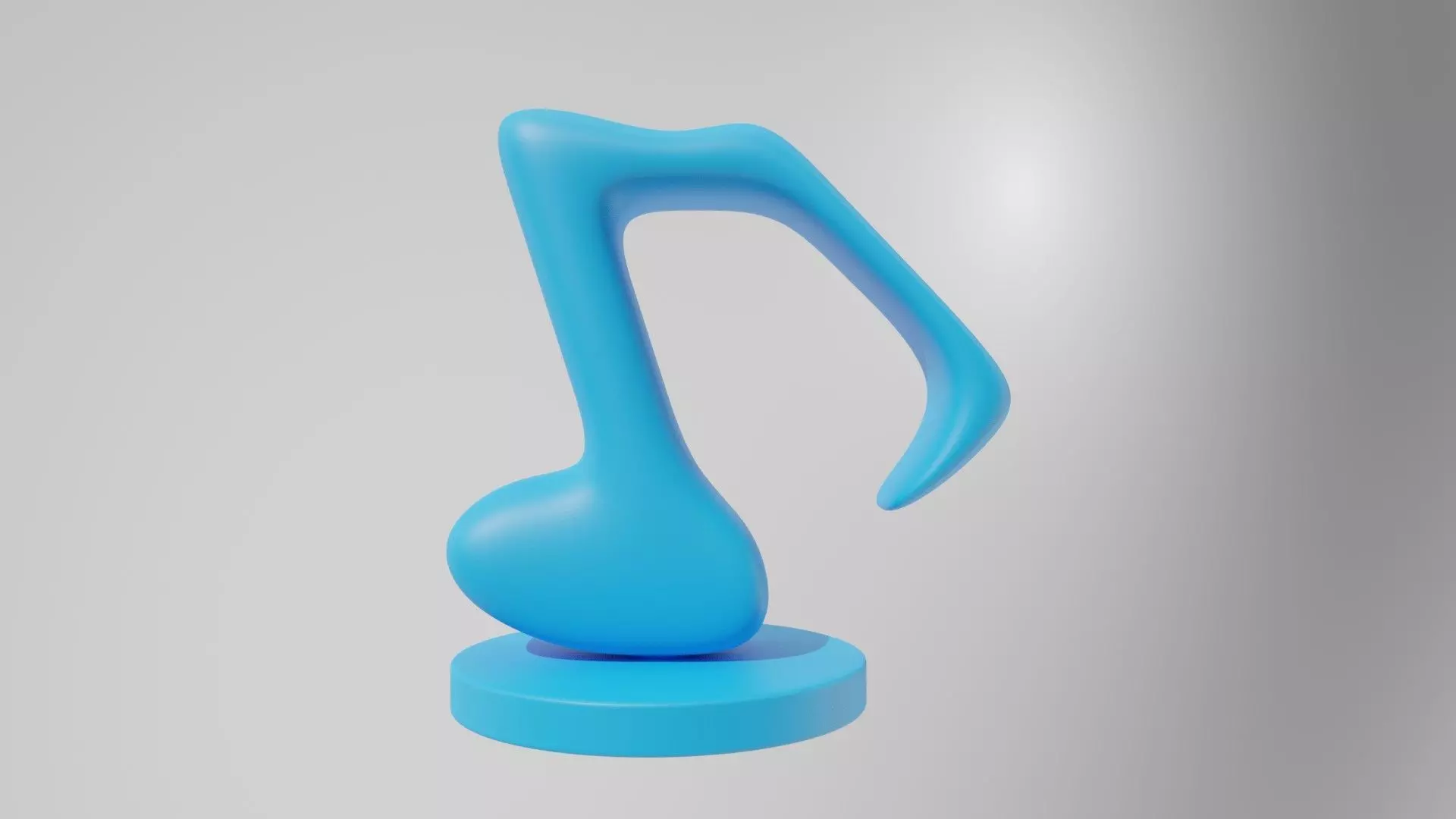 Headphone Holder Music Shape 3D model_0