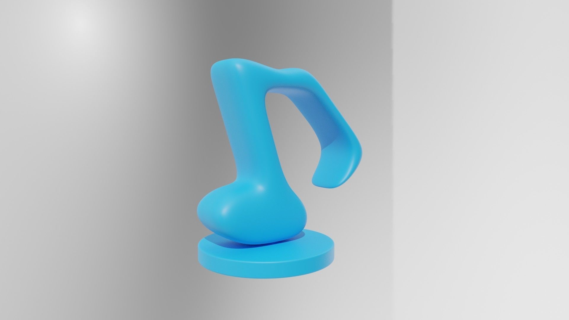 Headphone Holder Music Shape 3D model_1