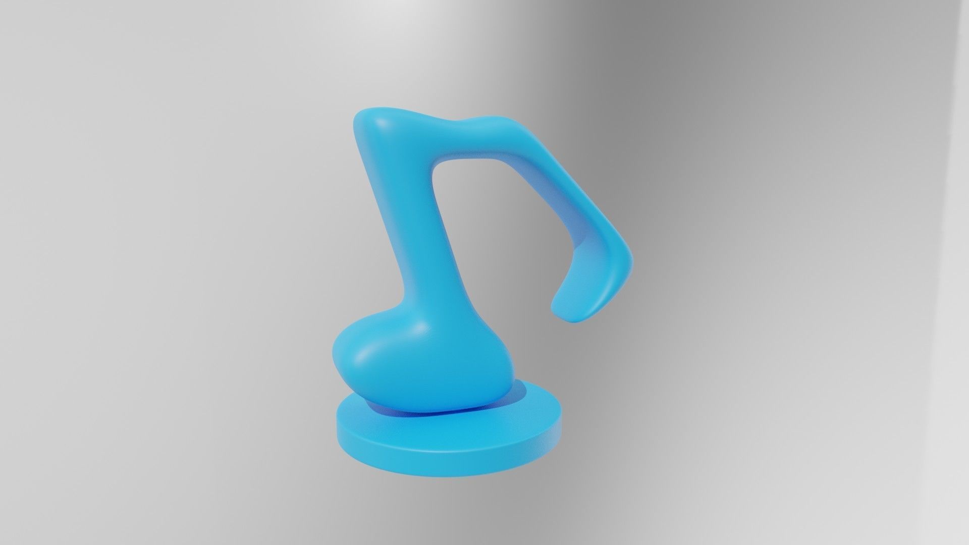 Headphone Holder Music Shape 3D model_3