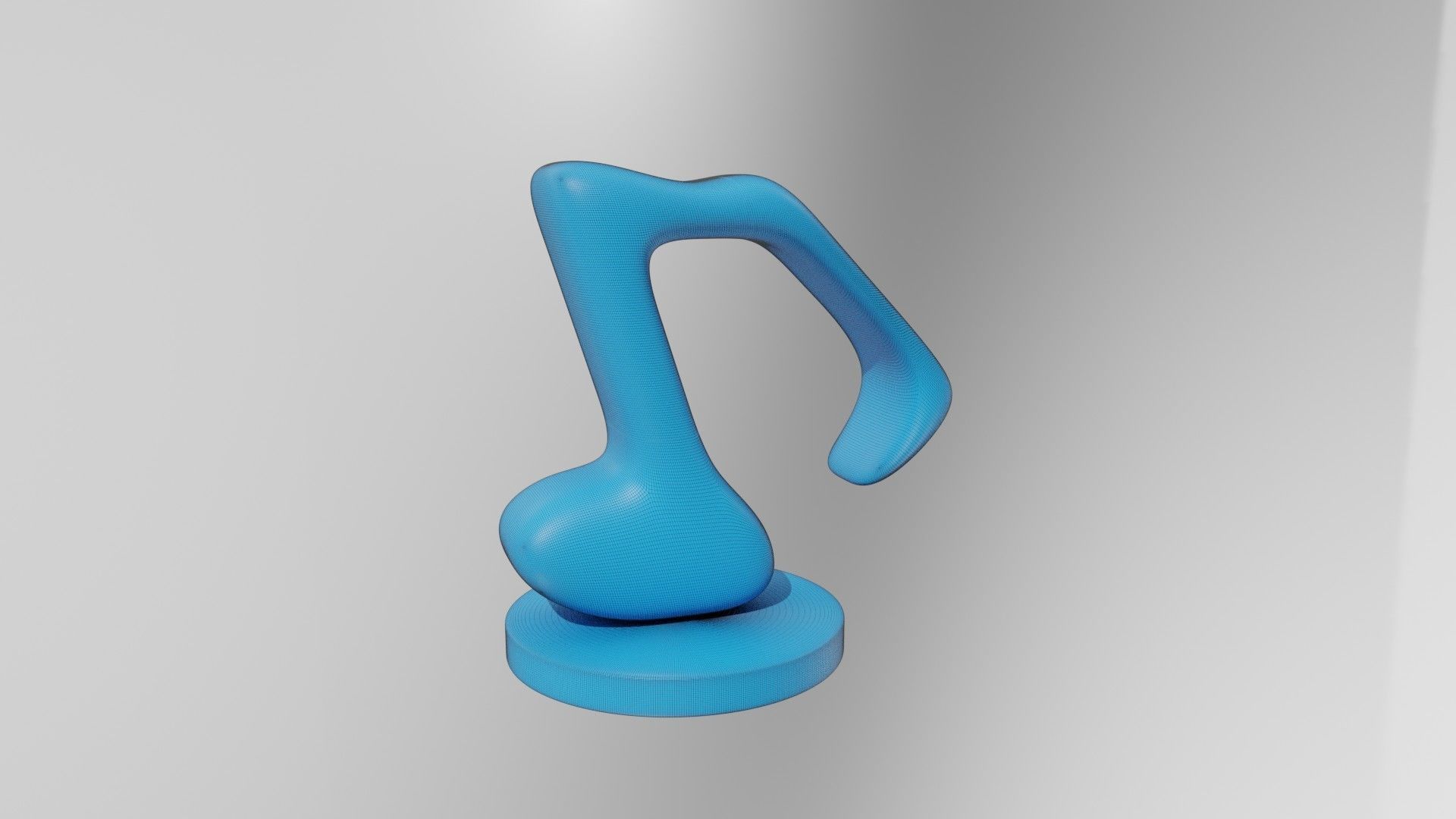 Headphone Holder Music Shape 3D model_4