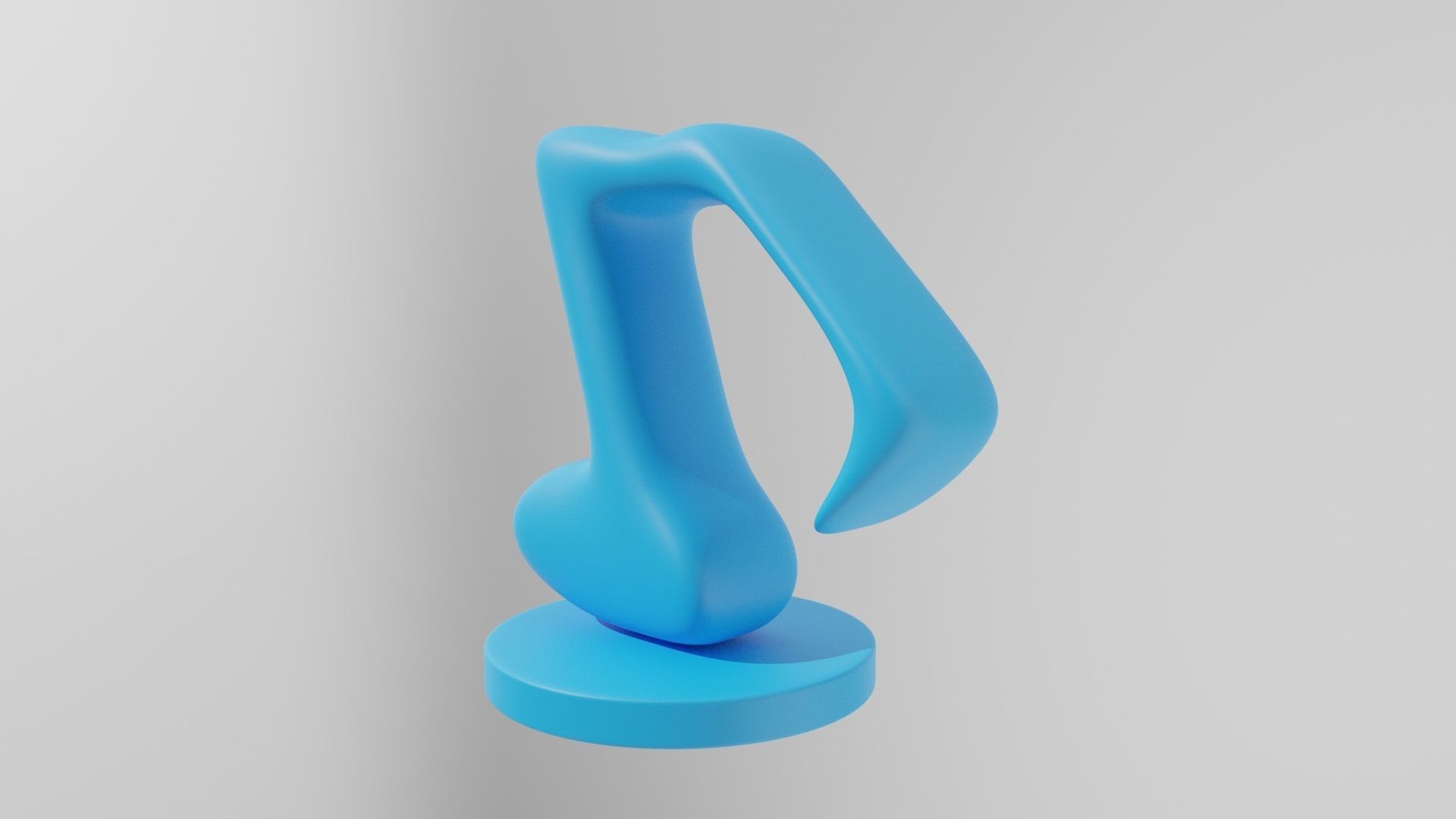 Headphone Holder Music Shape 3D model_2
