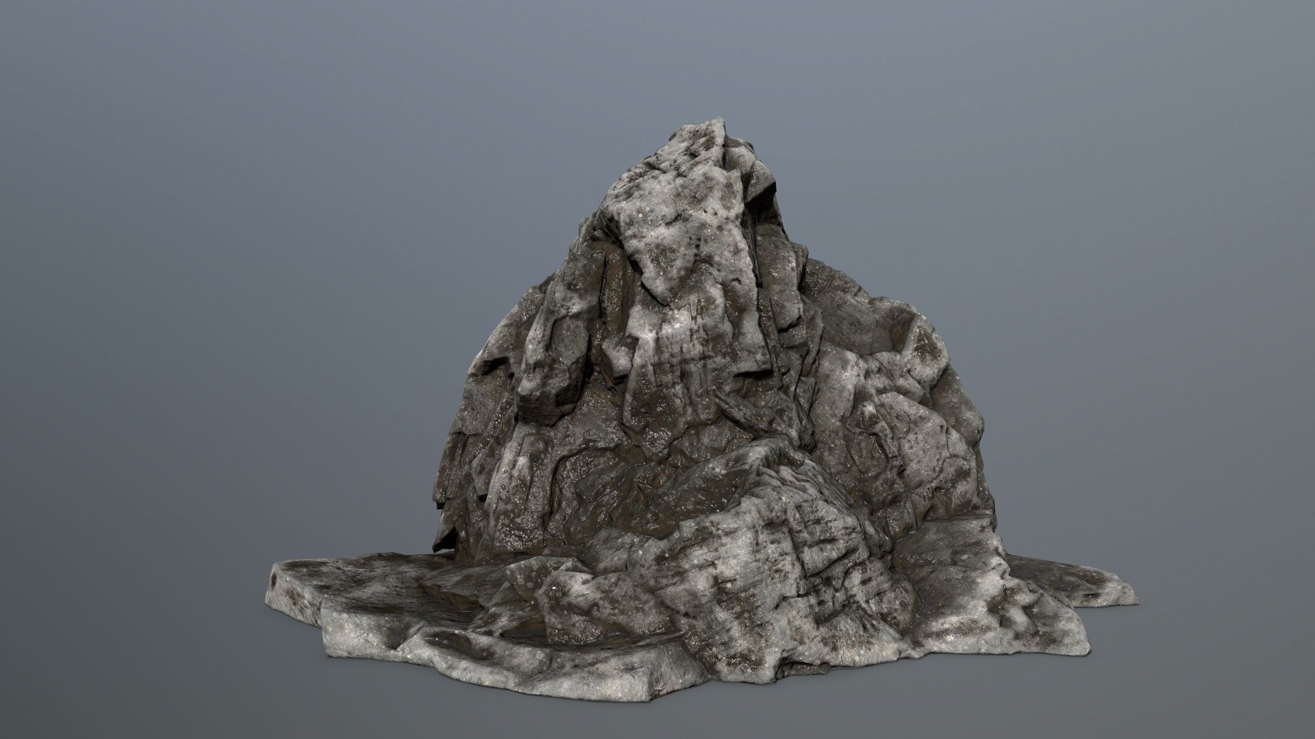Mountain face Low-poly 3D model_4