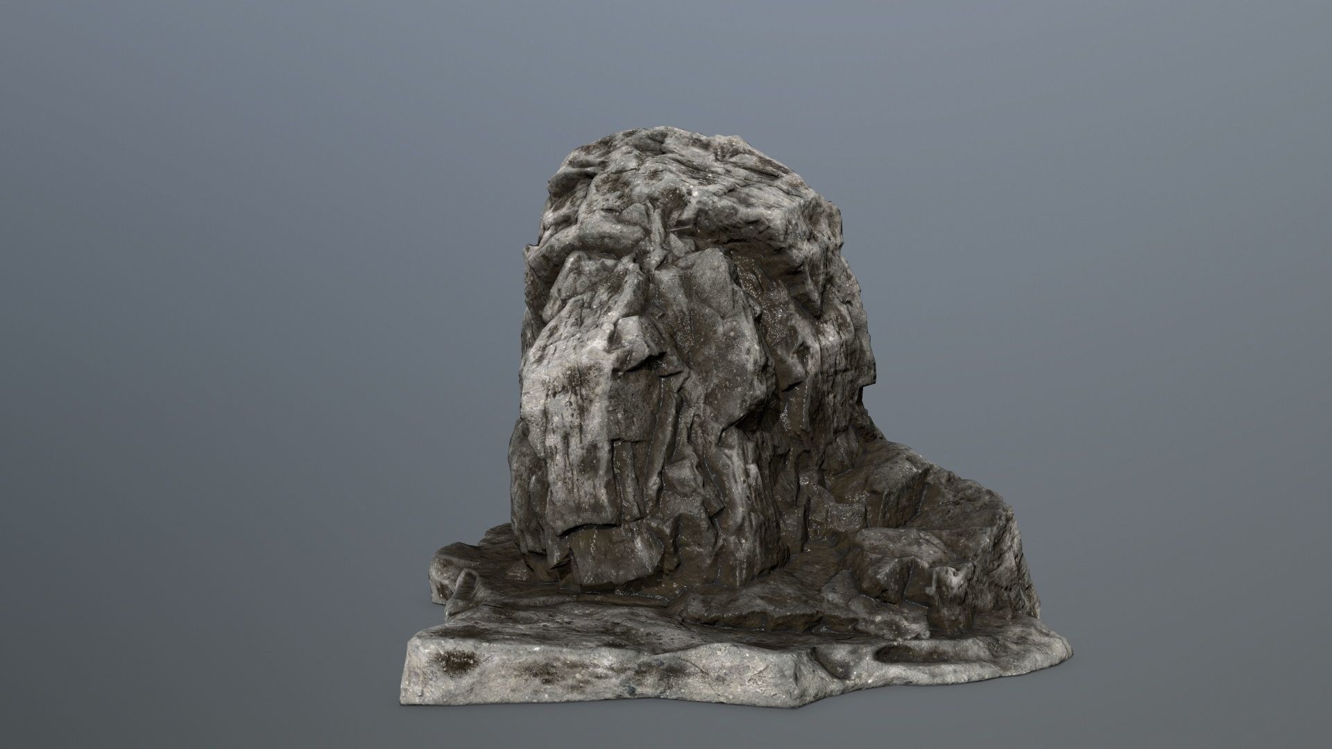 Mountain face Low-poly 3D model_5
