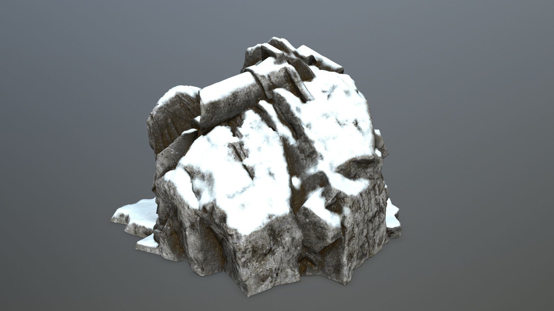 snow statue  Low-poly 3D model_4