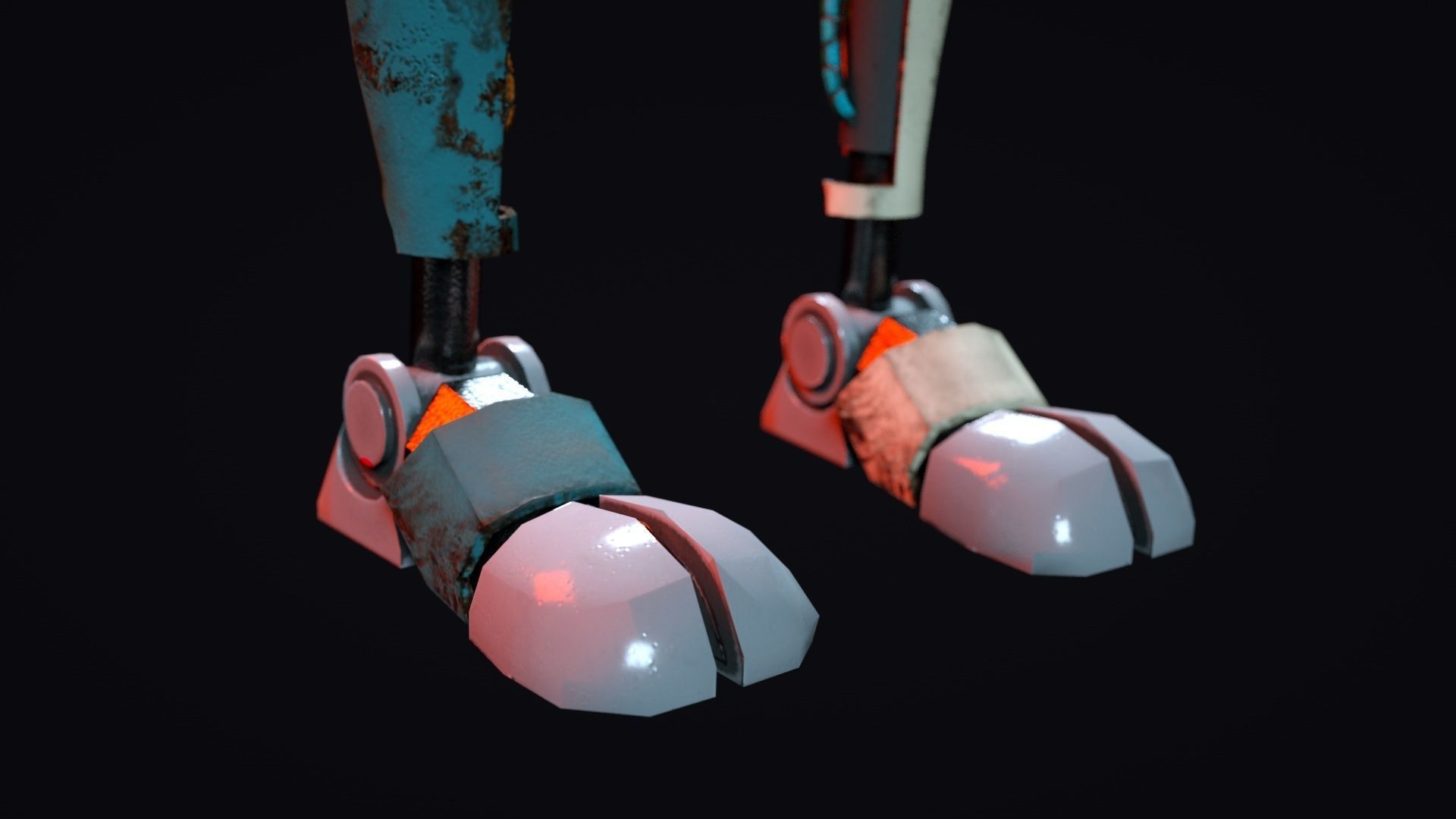 Cartoon Character Robot Low-poly 3D model_15