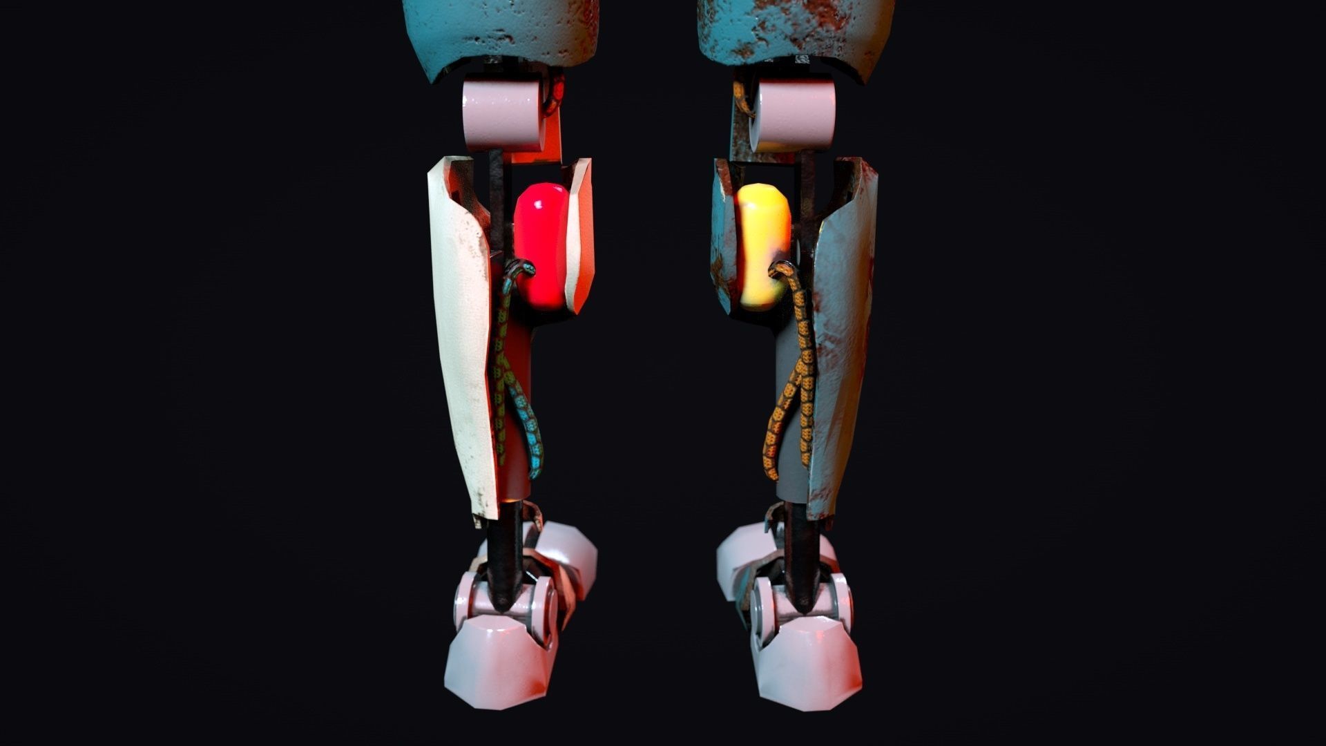 Cartoon Character Robot Low-poly 3D model_16