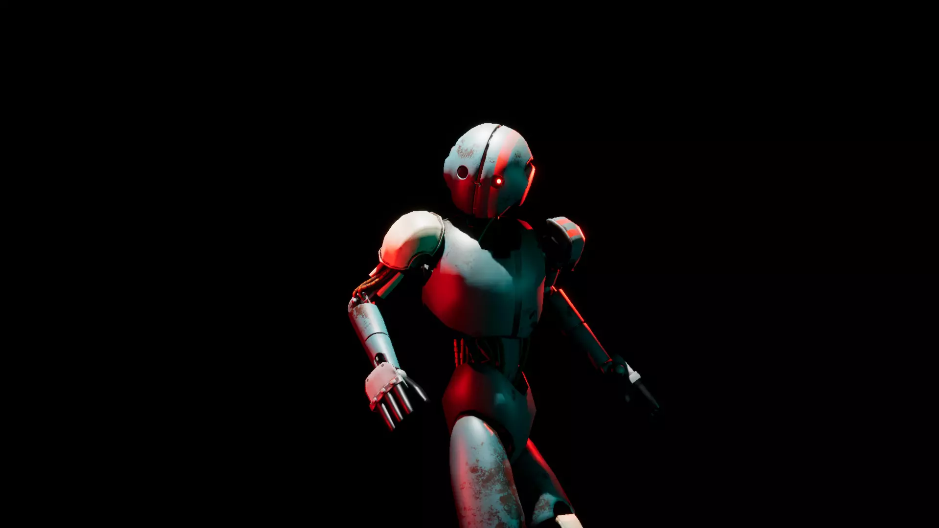 Cartoon Character Robot Low-poly 3D model_0