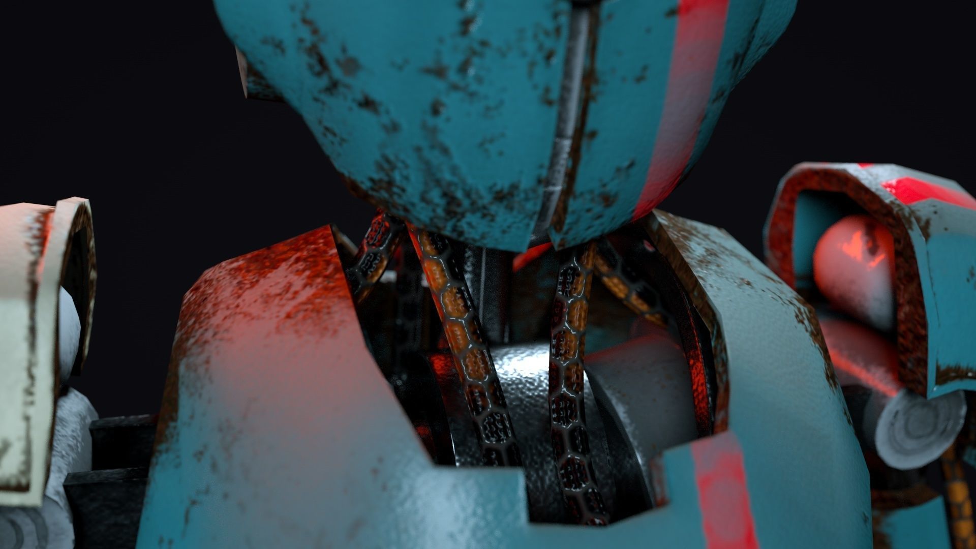 Cartoon Character Robot Low-poly 3D model_17